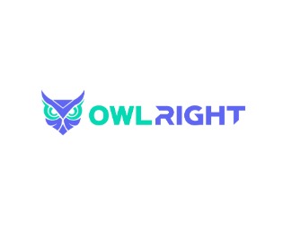 Projekt logo dla firmy Owl Right | Projektowanie logo